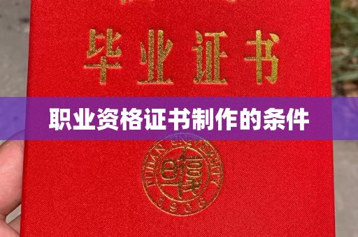 丘北职业资格证书制作的条件