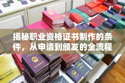 丘北揭秘职业资格证书制作的条件，从申请到颁发的全流程解析